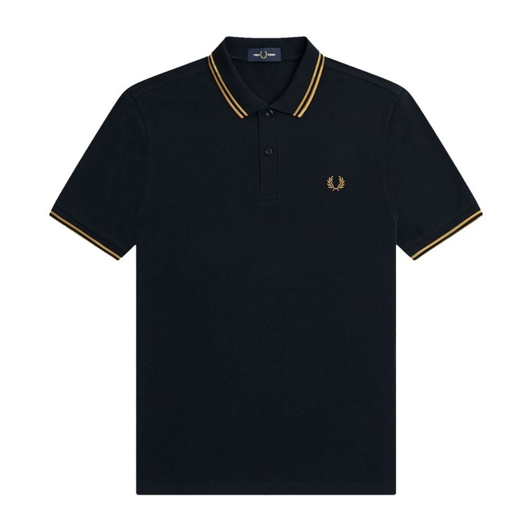 M3600 Twin Tipped Polo - Navy/Dark Caramel Fred Perry