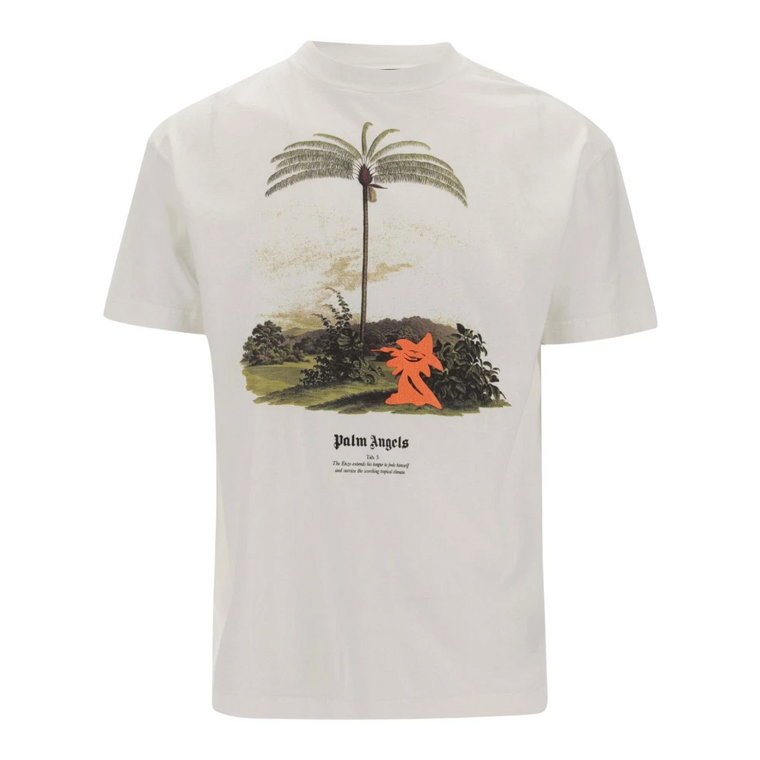 Koszulka z bawełny z nadrukiem Enzo Tropical Palm Angels