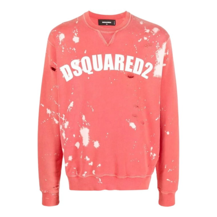 Koralowy Oversize Sweter Dsquared2