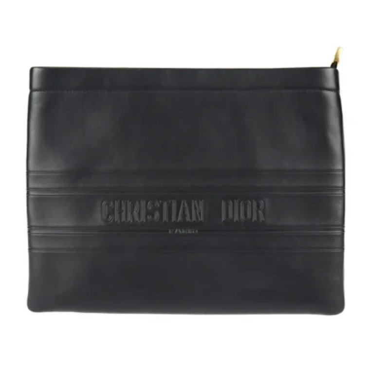 Pre-owned Leather clutches Dior Vintage