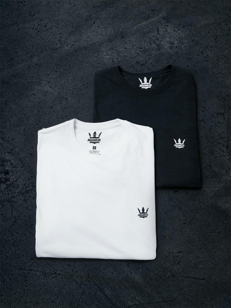 Zestaw 2 T-Shirtów Jigga Wear Mini Crown Czarna / Biała