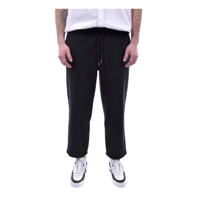 Czarne Bawełniane Spodnie Cropped Han Kjøbenhavn