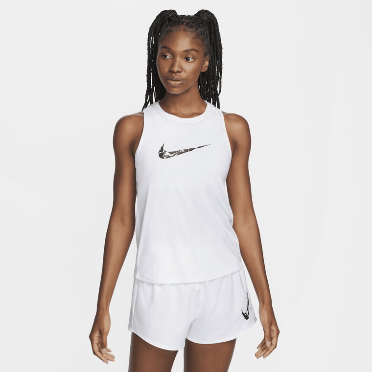 Damska koszulka bez rękawów do biegania z nadrukiem Nike One - Fiolet