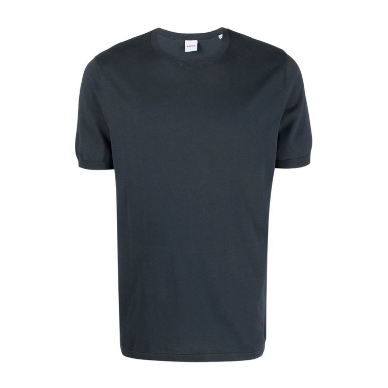 Granatowy T-shirt dla mężczyzn Aspesi