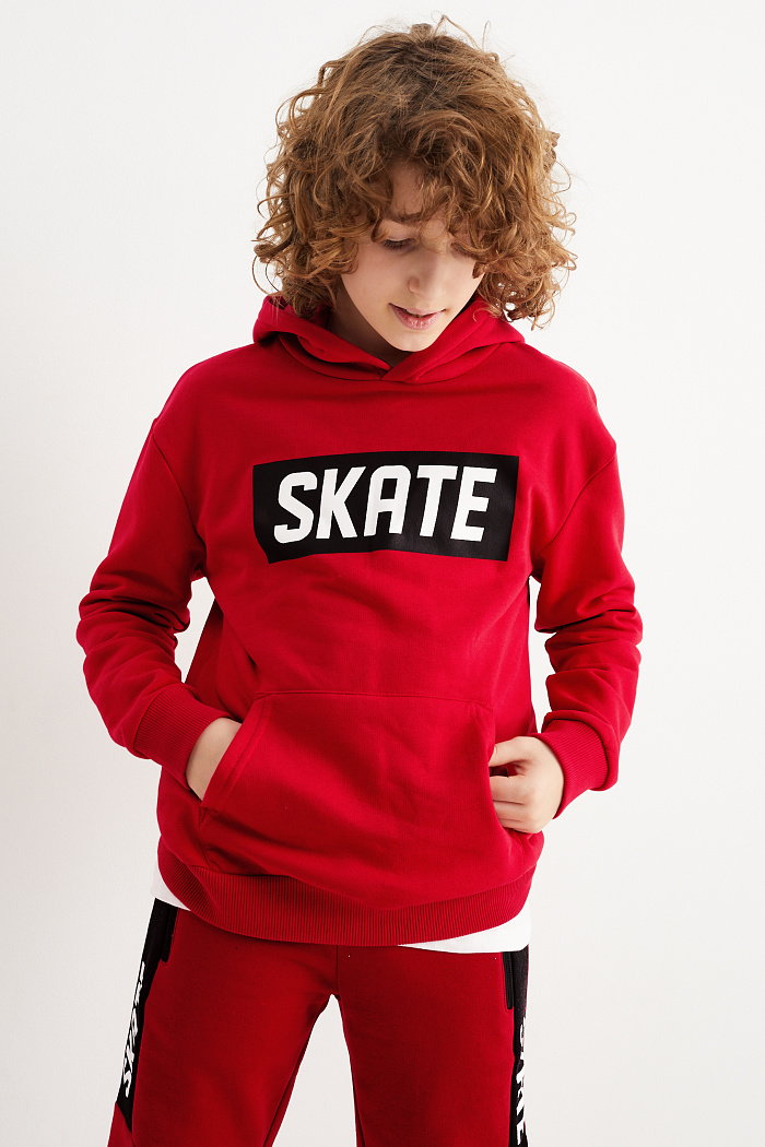 C&A Skate-bluza z kapturem, Czerwony, Rozmiar: 158-164
