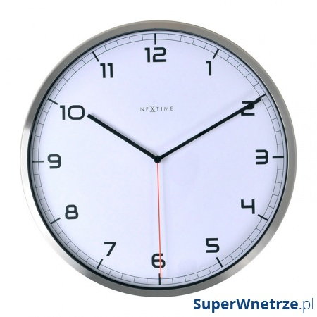 Zegar ścienny 35 cm Nextime Company biały kod: 3080 WI