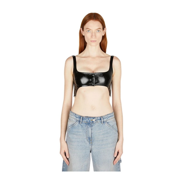 Vinyl Suspenders Bra Courrèges