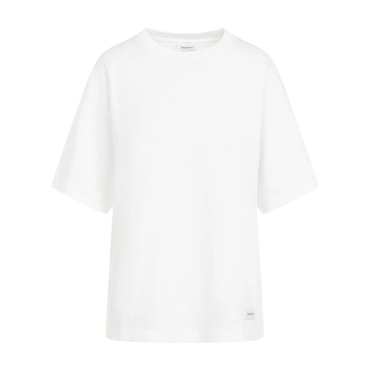 Biała Basic T-Shirt Saint Laurent