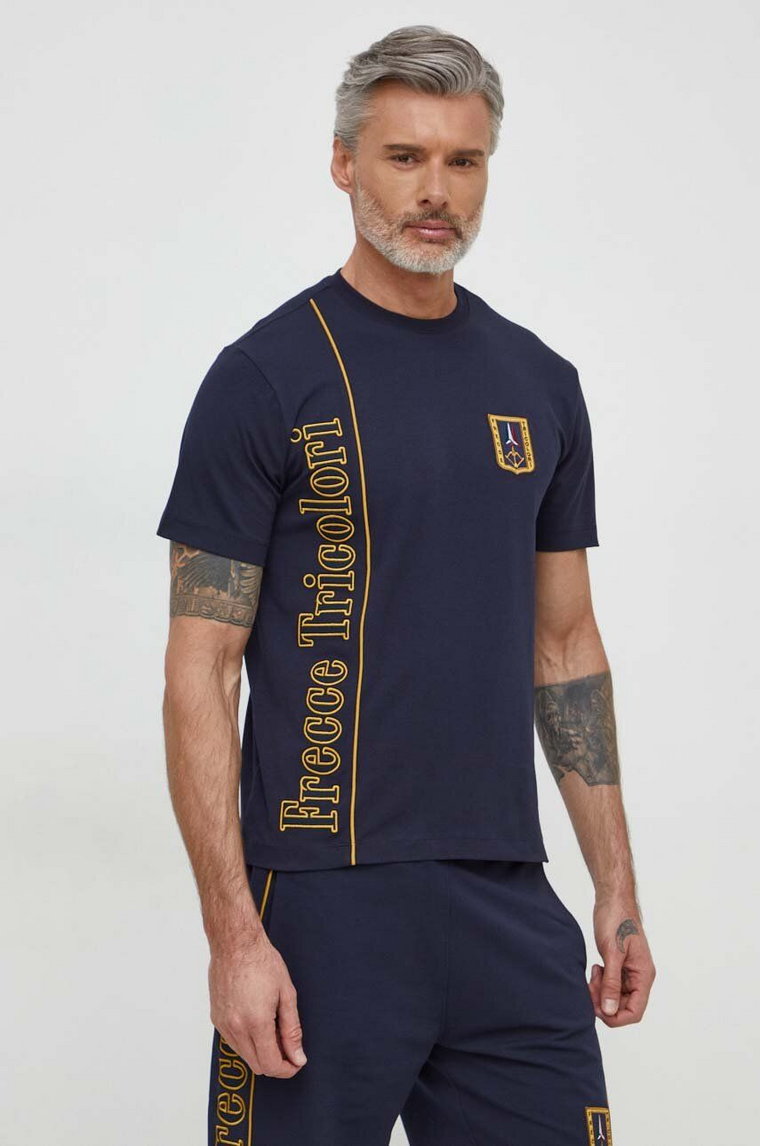 Aeronautica Militare t-shirt męski kolor granatowy z aplikacją TS2225J595