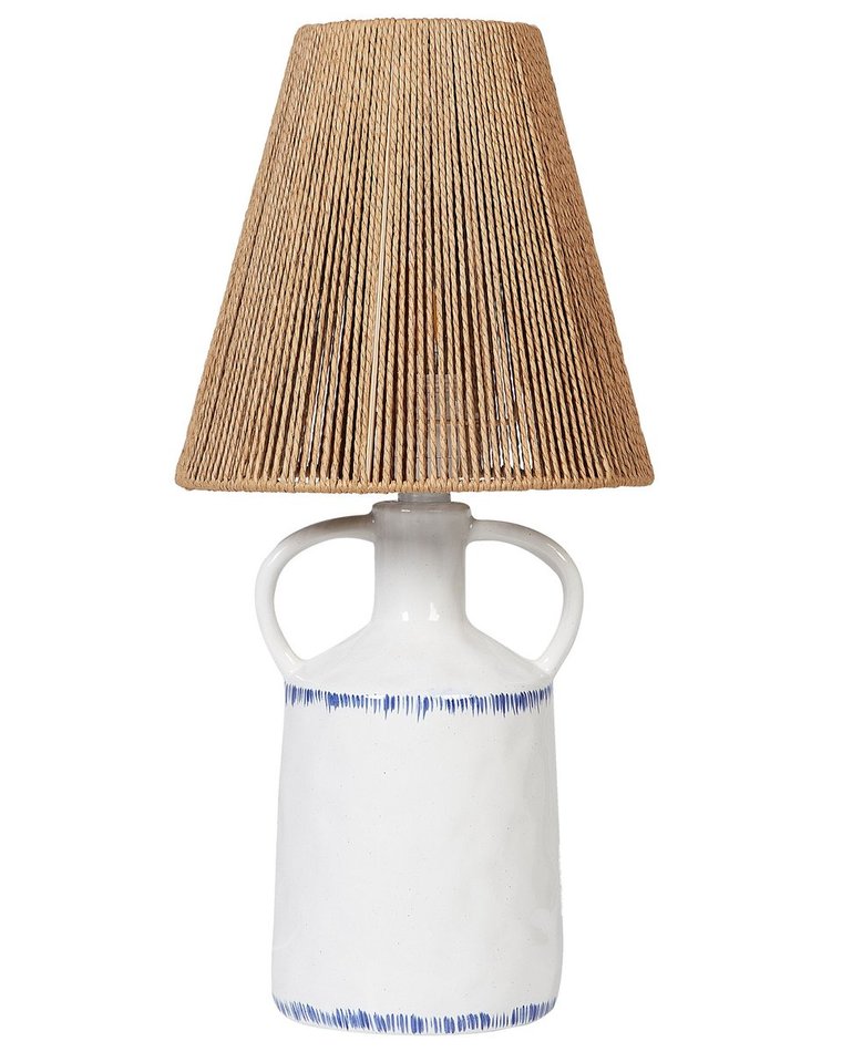 Lampa stołowa ceramiczna biała LARISSOS