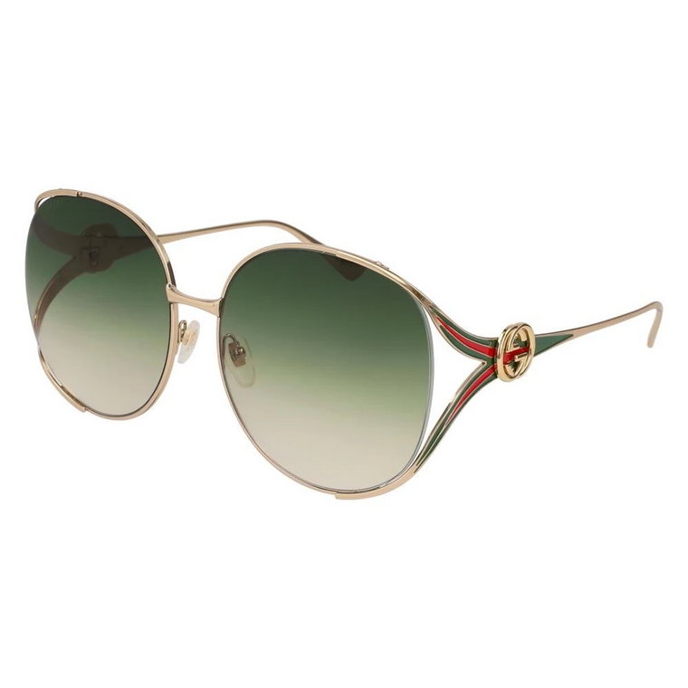 Luksusowe zielone okulary przeciwsłoneczne Gg0225S Gucci