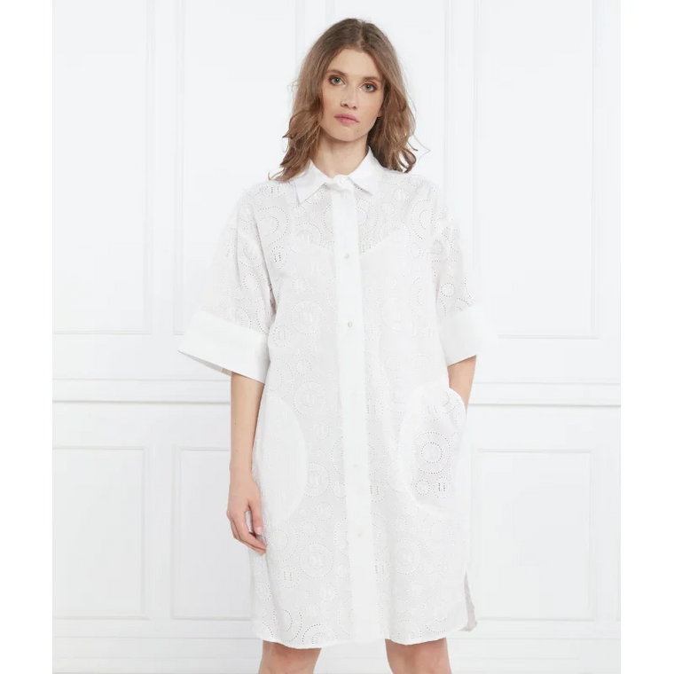 Karl Lagerfeld Sukienka broderie anglaise shirtdress