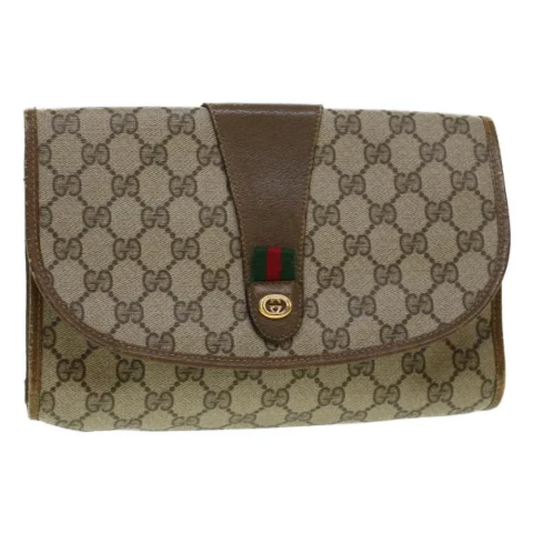 Pre-owned Canvas clutches Gucci Vintage