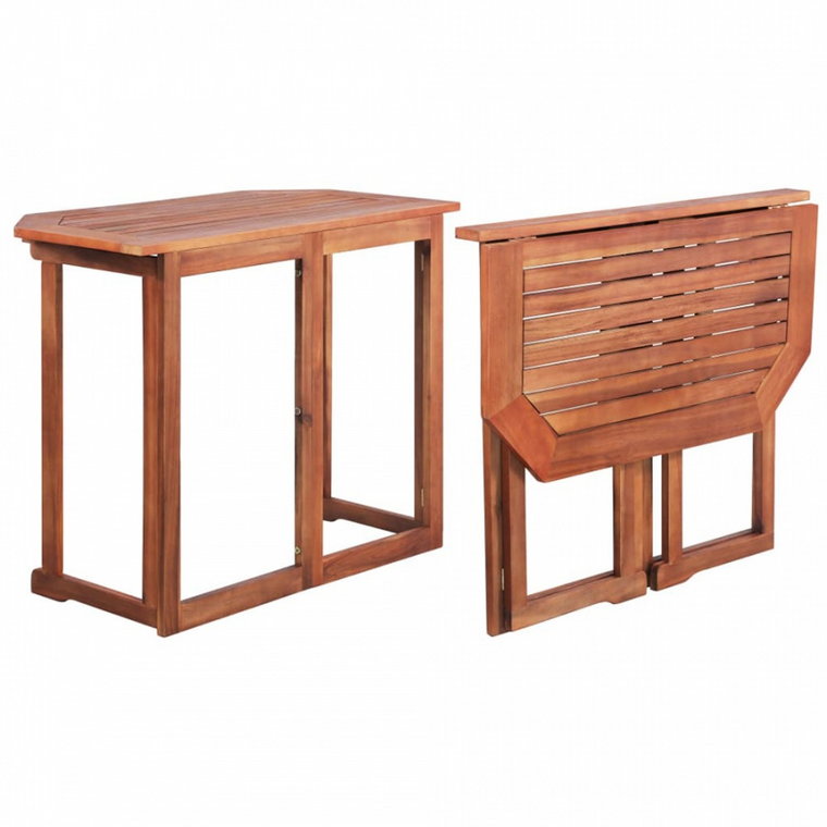 Stolik balkonowy z litego drewna akacjowego, 90x50x75 cm kod: V-44039