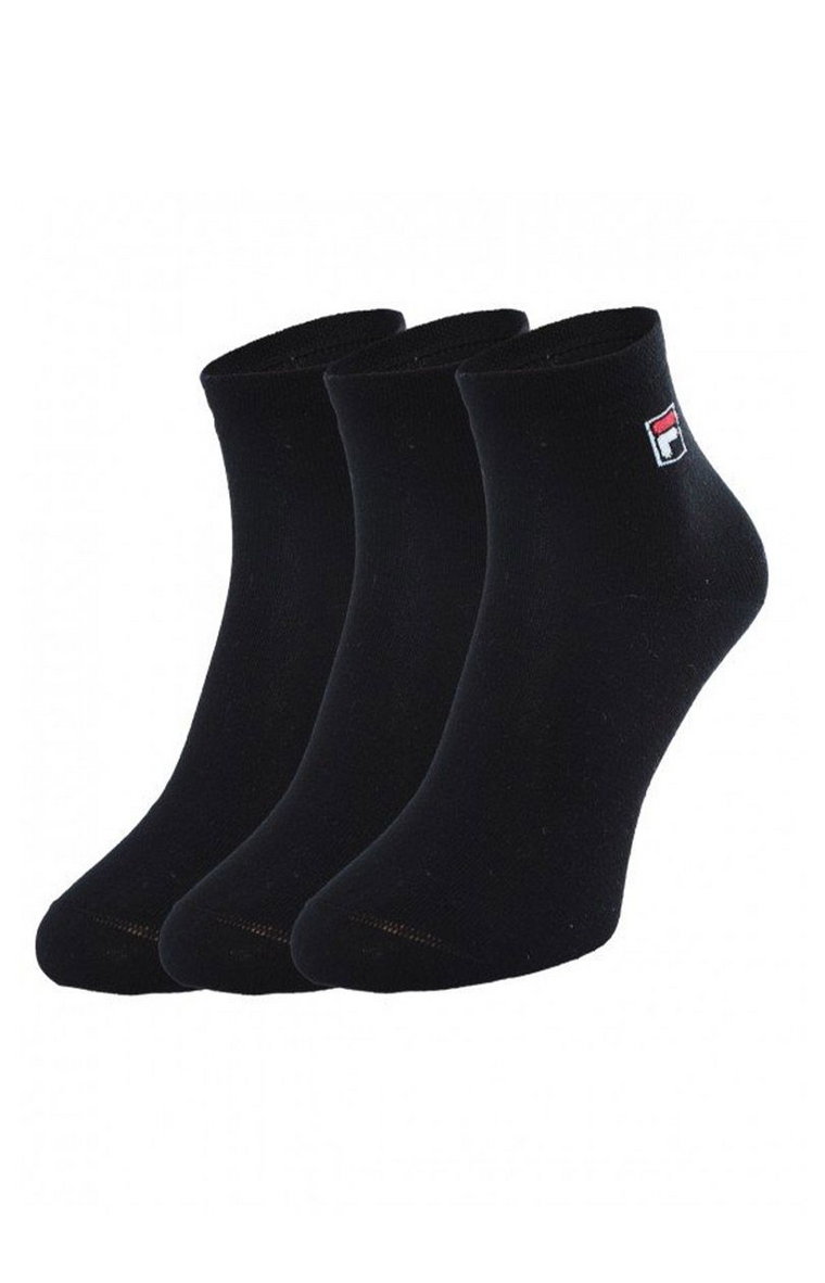 3-pack bwełniane skarpetki czarne F9303, Kolor czarny, Rozmiar 35-38, Fila