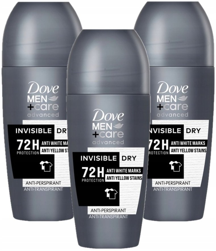 Dove Men+Care Invisible Dry Antyperspirant w kulce 3x 50 ml