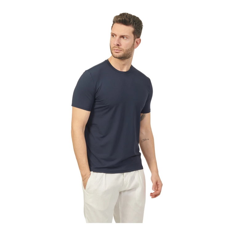 Niebieski T-shirt z designem girocollo Suns