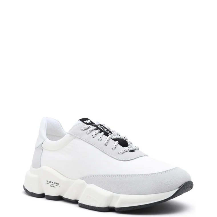 Weekend MaxMara Sneakersy WHITE | z dodatkiem skóry