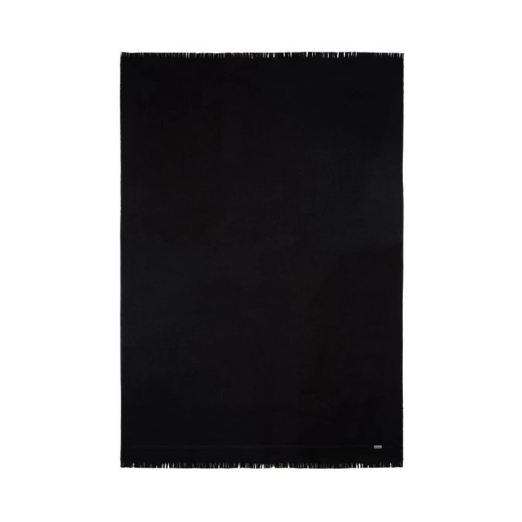 Fabio Scarf in Czarny Wool Mix Ann Demeulemeester