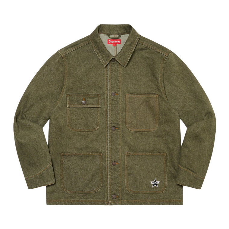 Denim Chore Coat Olive Ss22 Supreme