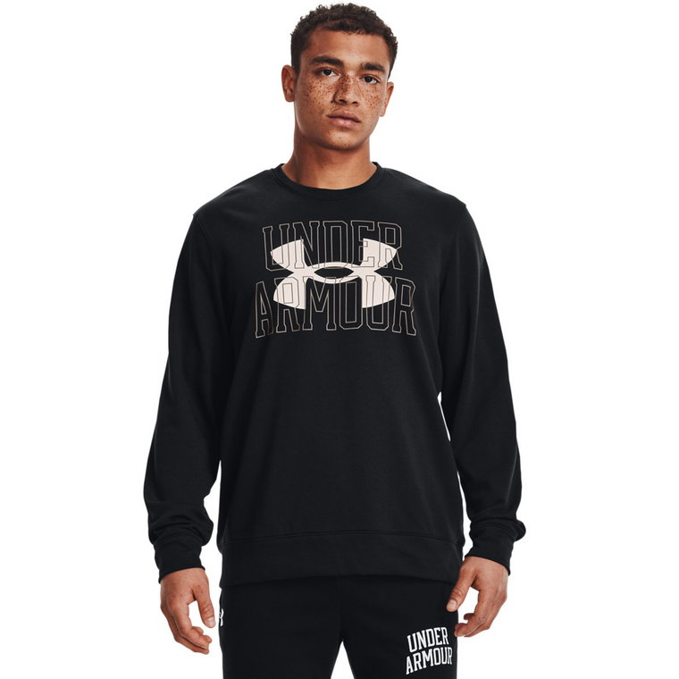 Męska bluza dresowa nierozpinana UNDER ARMOUR UA Rival Terry Logo Crew - czarna