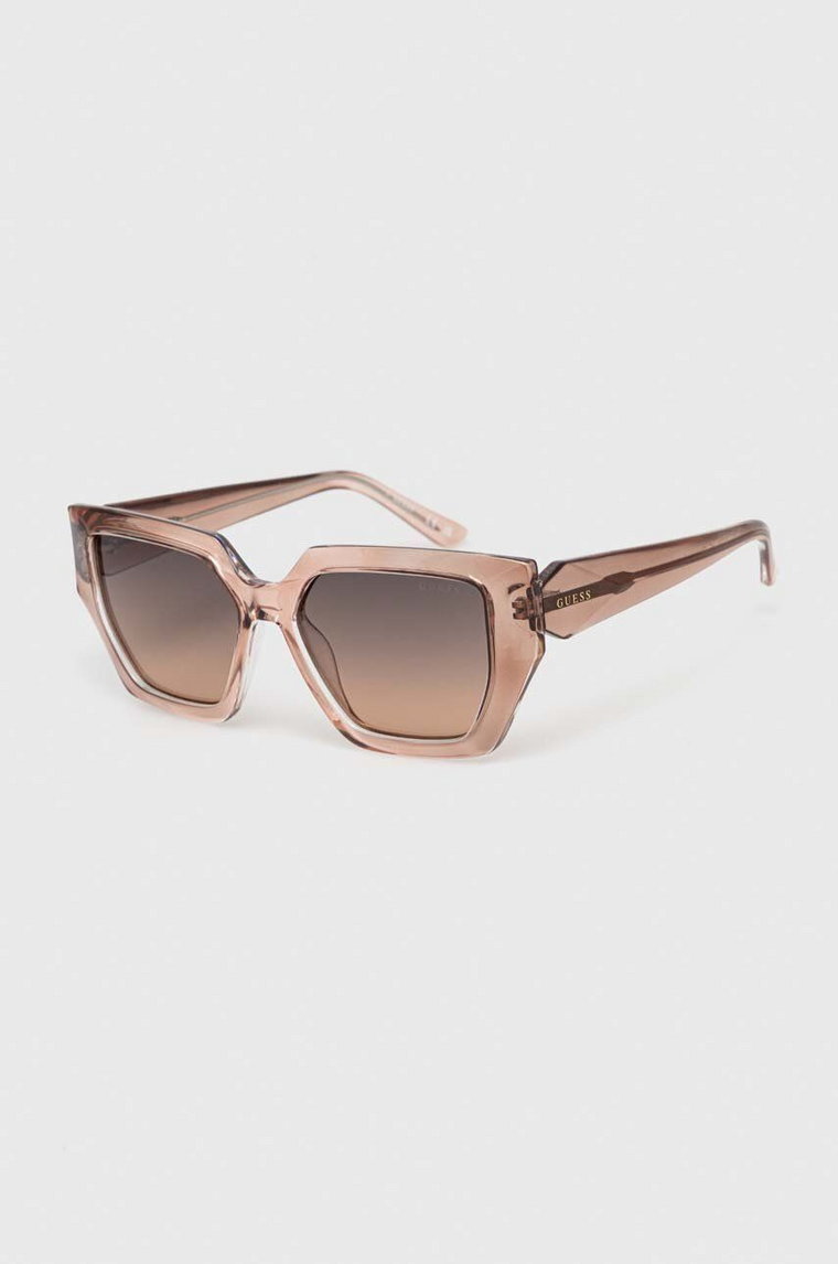 Guess okulary przeciwsłoneczne damskie kolor beżowy GU7896_5347F