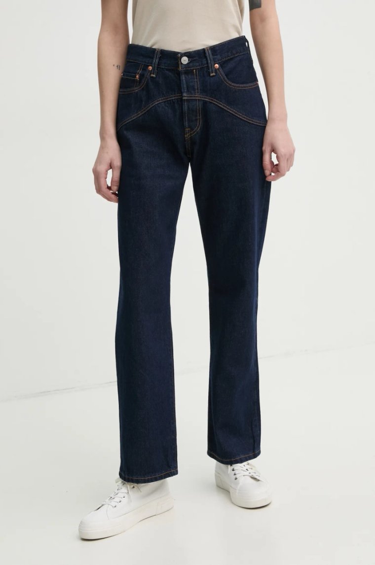 Levi's jeansy bawełniane 501 90s WESTERN high waist 001V3