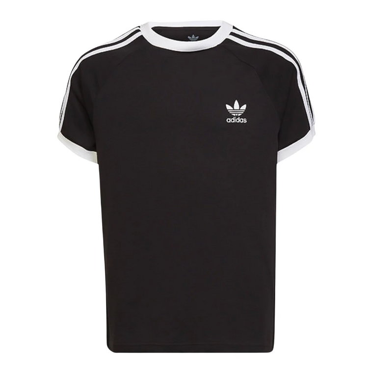 Czarna koszulka sportowa dla chłopców i dziewcząt Adidas