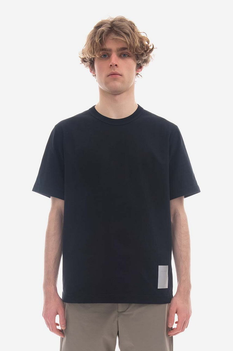 Norse Projects t-shirt bawełniany Holger Tab Series kolor granatowy gładki N01.0630.7004-7004