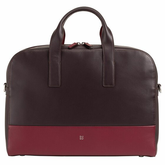 DuDu Berlino Teczka Skórzany 39 cm Komora na laptopa burgundy