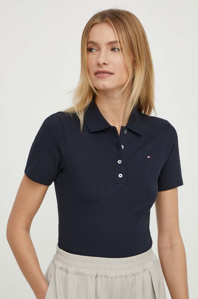 Tommy Hilfiger polo damski kolor granatowy WW0WW42047