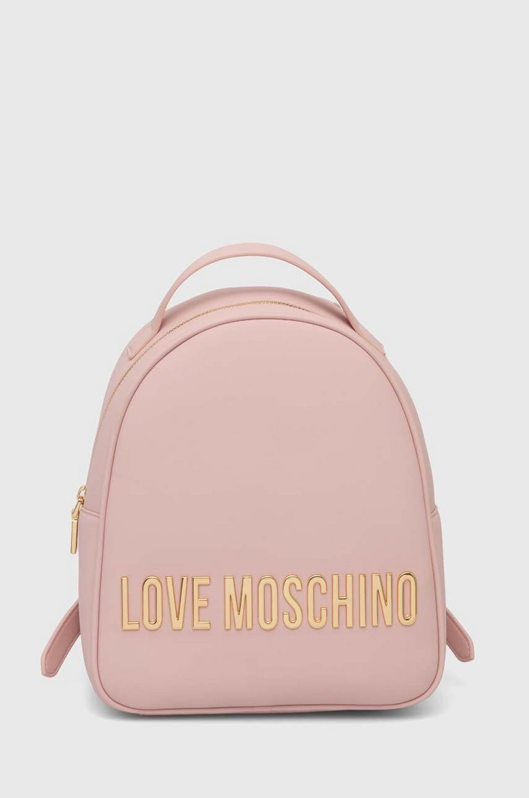 Love Moschino plecak damski kolor różowy mały z aplikacją JC4197PP1LKD0000
