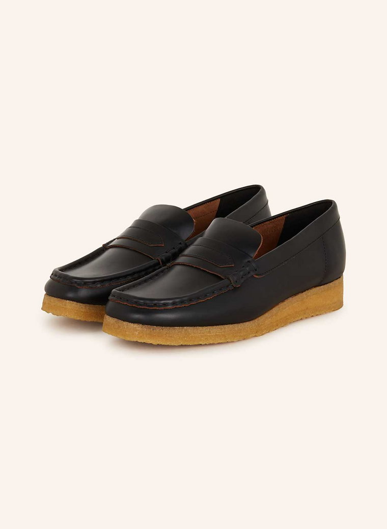 Clarks Originals Loafersy Wallabee schwarz