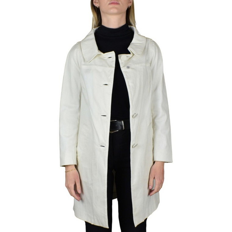 Biały Trenchcoat Prada