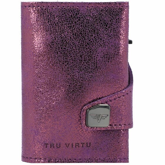 Tru Virtu Etui na karty kredytowe Click & Slide RFID Leather 6,5 cm blackberry-silv