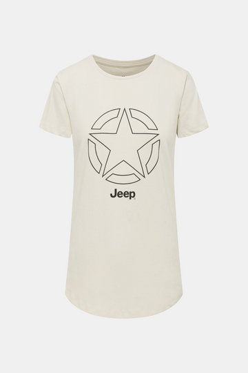 JEEP T-shirt - Kremowy - Kobieta - L (L)