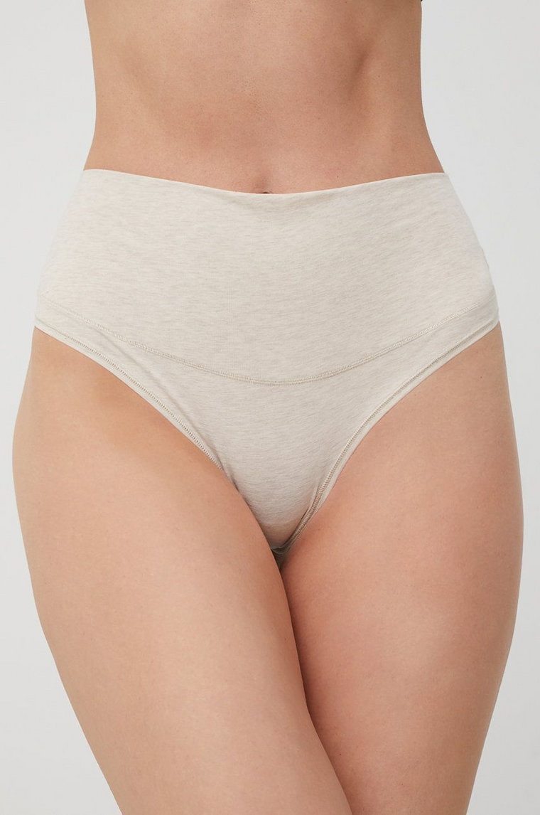 Spanx stringi modelujące Cotton Control kolor beżowy