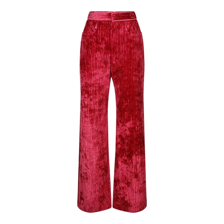 Raspberry Velvet Effect Darlyn Spodnie Isabel Marant