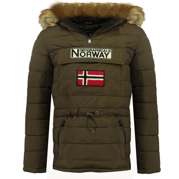 Markowa kurtka Geographical Norway model Coconut-WR036H kolor Zielony. Odzież męska. Sezon: Jesień/Zima