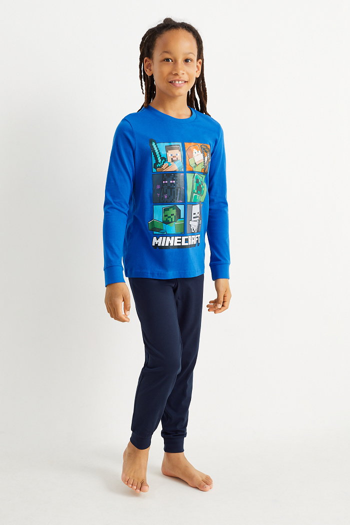 C&A Minecraft-piżama-2 części, Niebieski, Rozmiar: 128