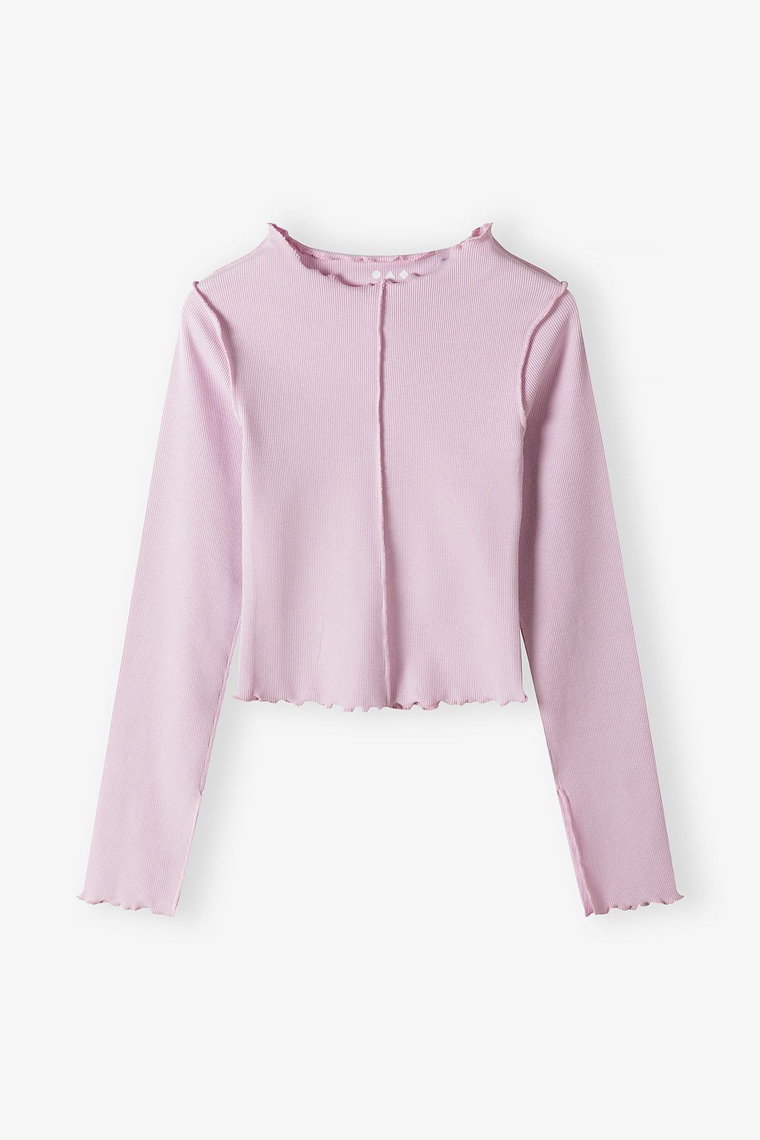 Różowa bluzka w prążki - długi rękaw - Limited Edition