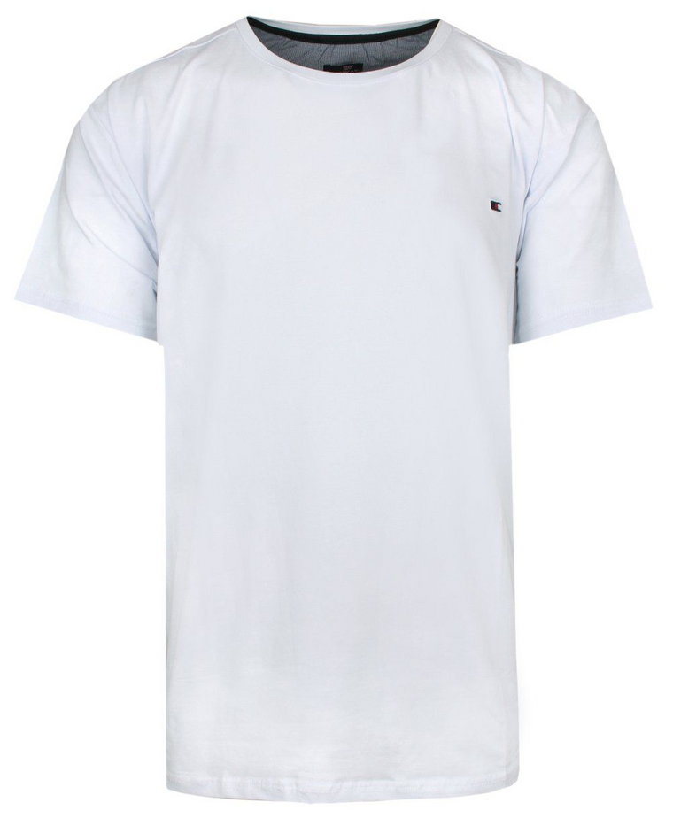 T-Shirt Biały, Jednokolorowy, Męski, Koszulka, Krótki Rękaw, U-neck