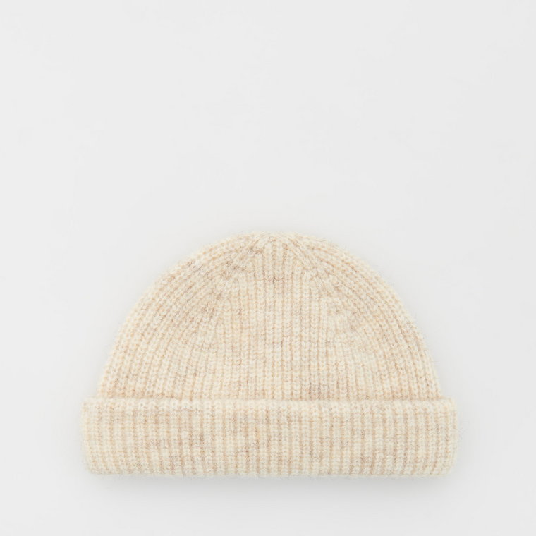 Reserved - Czapka beanie - złamana biel