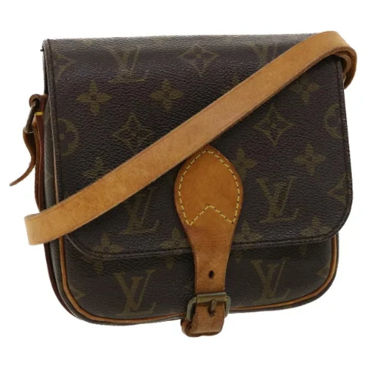 Używana torba Louis Vuitton Cartouchiere z płótna w kolorze brązowym Louis Vuitton Vintage