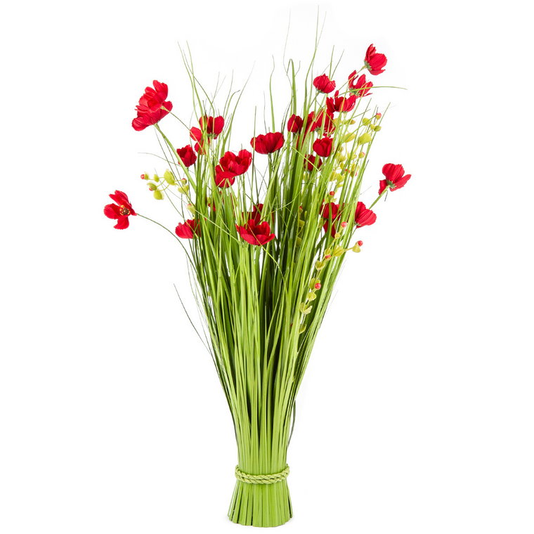 Wiązanka sztucznych kwiatów polnych 80cm, czerwony