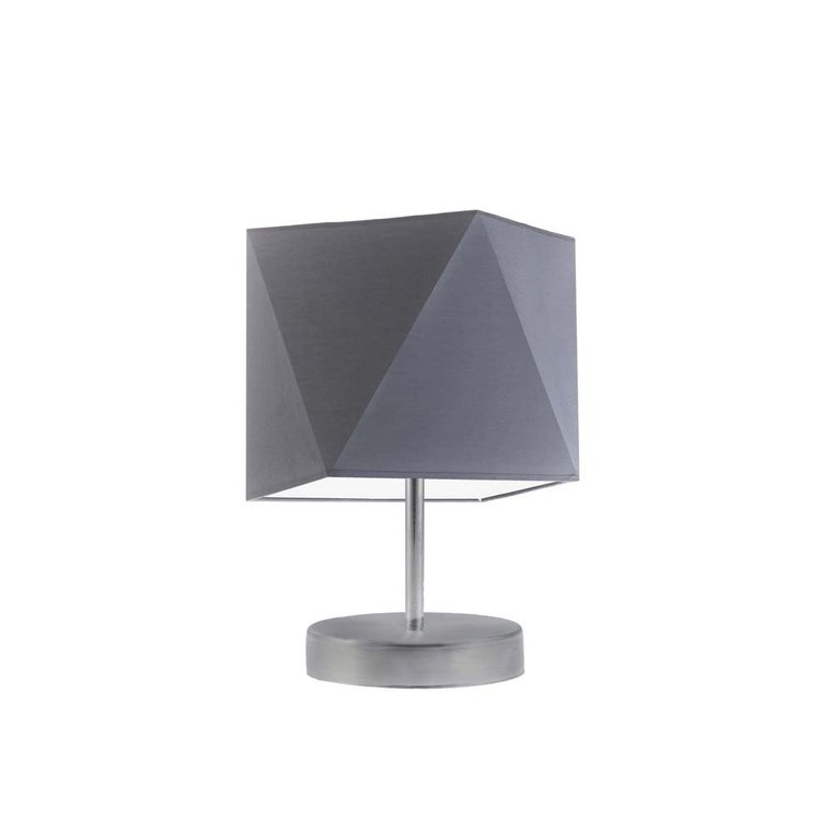 Lampka nocna LYSNE Pasadena, 60 W, E27, stalowa/srebrna, 30x23 cm