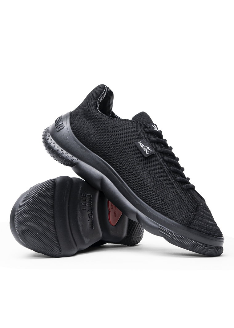 Sneakersy damskie czarne Love Moschino JA15594G0EIZL000