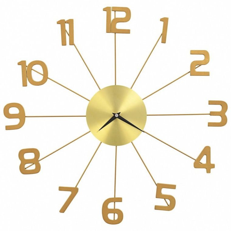 Zegar ścienny, metal, 50 cm, złoty kod: V-283858