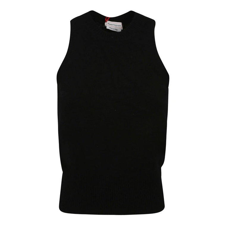 Czarny Racer Vest dla Kobiet Alexander McQueen