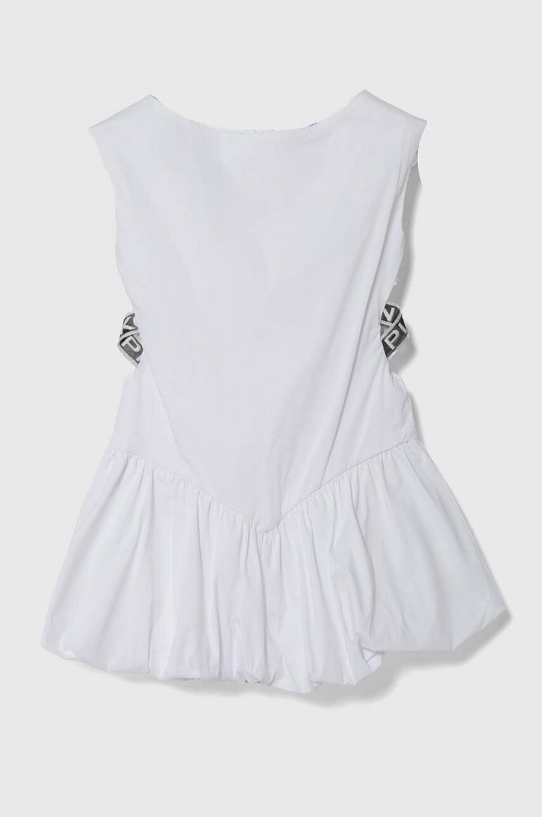 Pinko Up sukienka dziecięca kolor biały mini rozkloszowana
